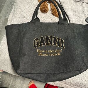 Ganni Black and White Interior Tote